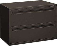 Hon - 42" Wide x 28.38" High x 19-1/4" Deep, 2 Drawer Lateral File - Steel, Charcoal - Makers Industrial Supply