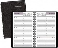 DayMinder - 26 Sheet, 4-7/8 x 8", Weekly Planner - Black - Makers Industrial Supply