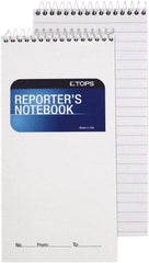 TOPS - 70 Sheet, 4 x 8", Legal/Wide (Style) Reporter\x92s Notebook - White - Makers Industrial Supply