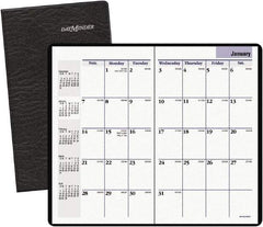 DayMinder - 24 Sheet, 8-1/8 x 10-7/8", Monthly Planner - Black - Makers Industrial Supply