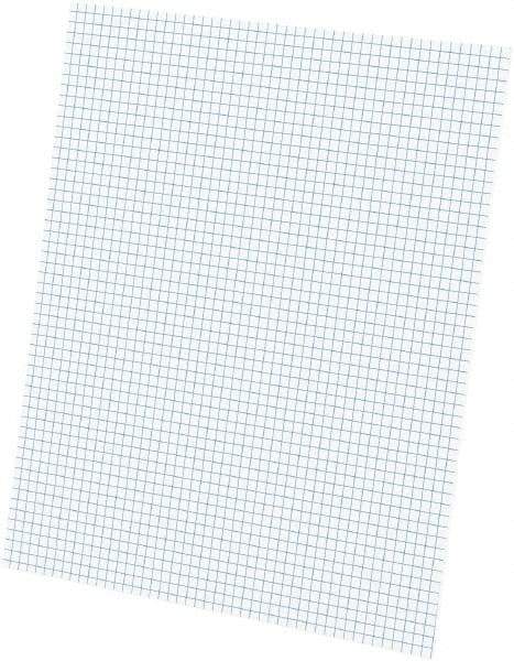 AMPAD - 50 Sheet, 6-5/8 x 9-1/8", Quadrille Quadrille Pads - White - Makers Industrial Supply