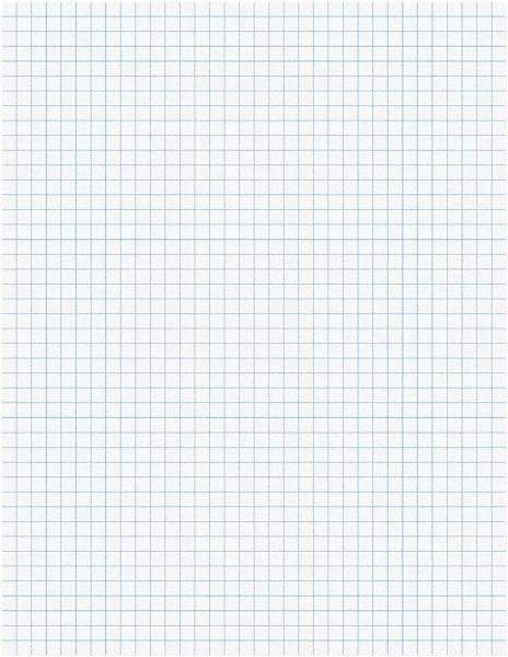 TOPS - 50 Sheet, 8-1/2 x 11", Quadrille Quadrille Pads - White - Makers Industrial Supply