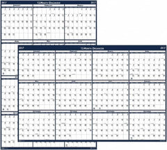 House of Doolittle - 1 Sheet, 48 x 32", Erasable Wall Planner - Blue & Gray - Makers Industrial Supply