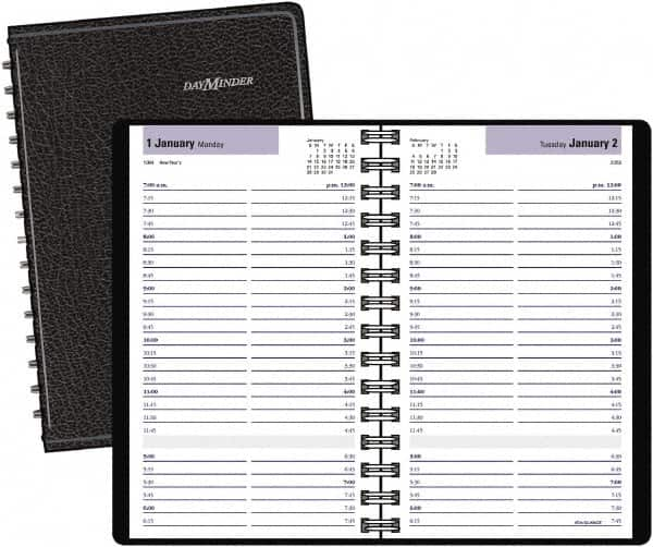 DayMinder - 312 Sheet, 11 x 17", Accounting Book - Black - Makers Industrial Supply