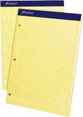 AMPAD - 100 Sheet, 8-1/2 x 11", Legal/Wide (Style) Legal Pad - Canary - Makers Industrial Supply