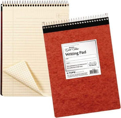 AMPAD - 70 Sheet, 6-7/8 x 8-3/4", Legal/Wide (Style) Wire Bound Notebook - Red - Makers Industrial Supply