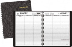 AT-A-GLANCE - 26 Sheet, 5 x 8", Weekly Planner - Black - Makers Industrial Supply