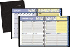 AT-A-GLANCE - 38 Sheet, 8 x 9-7/8", Weekly/Monthly Planner - Black - Makers Industrial Supply