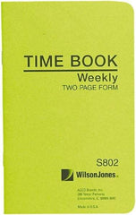 Wilson Jones - 36 Sheet, 4-1/8 x 6-3/4", Foreman\x92s Time Book - White - Makers Industrial Supply