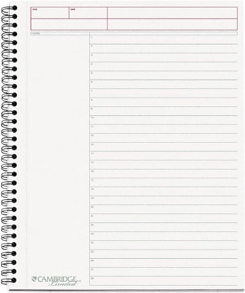 Cambridge - 80 Sheet, 8-1/2 x 11", Business Notebook - Black - Makers Industrial Supply