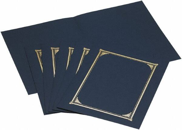 Geographic - 6 Piece Navy Blue Document Holders-Certificate/Document - 9-3/4" High x 12-1/2" Wide - Makers Industrial Supply