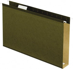 Pendaflex - 9-1/2 x 14-1/2", Legal, Standard Green, Hanging File Folder - 11 Point Stock, 1/5 Tab Cut Location - Makers Industrial Supply