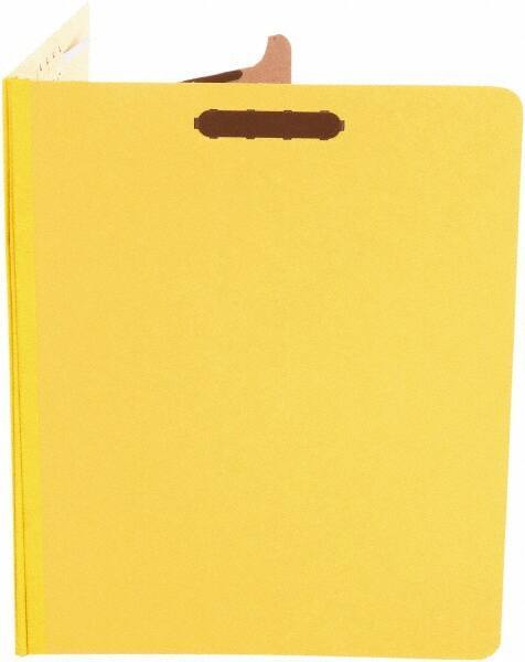 UNIVERSAL - 8-1/2 x 11", Letter Size, Yellow, Classification Folders with Top Tab Fastener - 25 Point Stock, Right of Center Tab Cut Location - Makers Industrial Supply