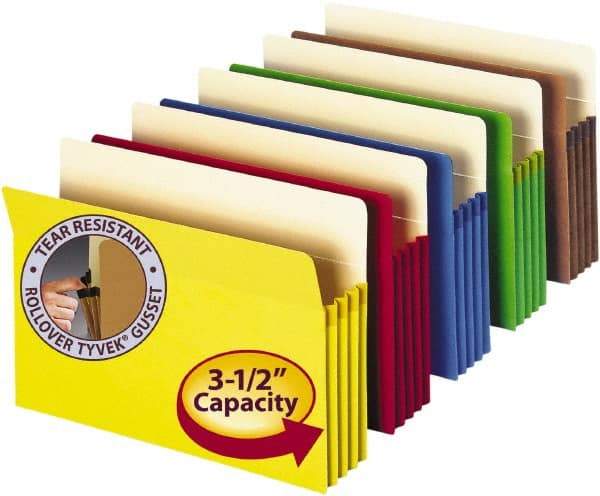 SMEAD - 9-1/2 x 14-1/2", Legal, Assorted Colors, Expansion Folders - Straight Tab Cut Location - Makers Industrial Supply