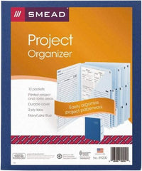 SMEAD - 8-1/2 x 11", Letter Size, Navy Blue, Expansion Folders - 1/3 Tab Cut Location - Makers Industrial Supply