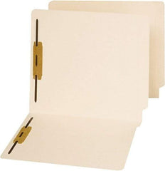 UNIVERSAL - 8-1/2 x 11", Letter Size, Manila, File Folders with End Tab - 11 Point Stock, Straight Tab Cut Location - Makers Industrial Supply