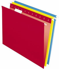 Pendaflex - 8-1/2 x 11", Letter Size, Assorted Colors, Hanging File Folder - 11 Point Stock, 1/5 Tab Cut Location - Makers Industrial Supply