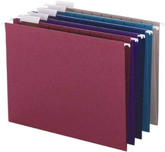 SMEAD - 8-1/2 x 11", Letter Size, Assorted Colors, Hanging File Folder - 11 Point Stock, 1/5 Tab Cut Location - Makers Industrial Supply