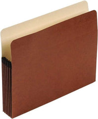 Pendaflex - 8-1/2 x 11", Letter Size, Brown, 5-1/4" Expanding Wallet - Straight Tab Cut Location - Makers Industrial Supply