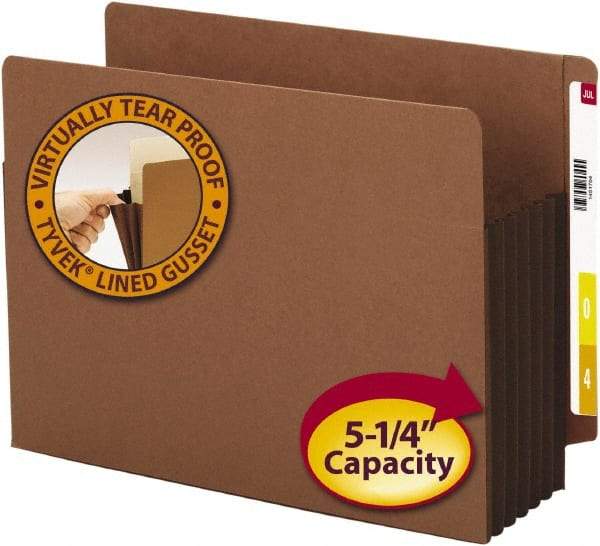 SMEAD - 8-1/2 x 11", Letter Size, Dark Brown, Expansion Folders - Straight Tab Cut Location - Makers Industrial Supply