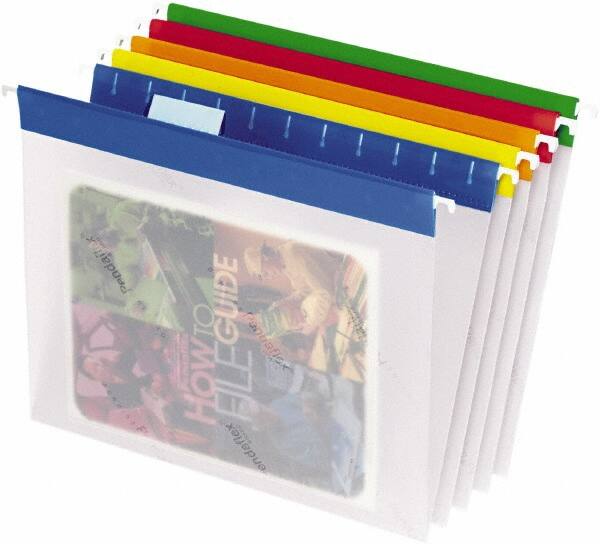 Pendaflex - 8-1/2 x 11", Letter Size, Assorted Colors, Hanging File Folder - 1/5 Tab Cut Location - Makers Industrial Supply