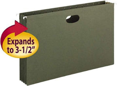 SMEAD - 9-1/2 x 14-1/2", Legal, Standard Green, Hanging File Folder - 11 Point Stock - Makers Industrial Supply