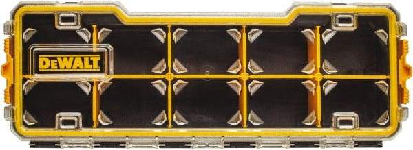 DeWALT - 6-1/2" Wide x 2-7/8" High x 17-3/8" Deep, Small Parts Compartment Box - Plastic Frame, 10 Compartments, 2-7/8" High Bin - Makers Industrial Supply