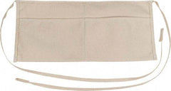 Proto - 28 to 52" Waist Apron - 2 Pocket, 6" Wide, Off White, Polyester - Makers Industrial Supply