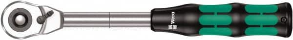 Wera - 1/2" Drive Pear Head Ratchet - Chrome Vanadium Finish, 11" OAL, 72 Gear Teeth, Ergonomic Cushion Grip Handle - Makers Industrial Supply