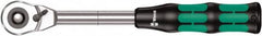 Wera - 1/2" Drive Pear Head Ratchet - Chrome Vanadium Finish, 11" OAL, 72 Gear Teeth, Ergonomic Cushion Grip Handle - Makers Industrial Supply