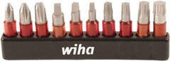 Wiha - Bit Set - #1 to #3, 1/4" Drive, Phillips, Square, Torx Point - Makers Industrial Supply