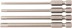 Wiha - 4 Piece, Bit Set - 1/4" Drive, Hex Point - Makers Industrial Supply