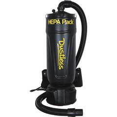 Dustless Technologies - 2.5 Gal, Polyethylene Tank, Dry, HEPA Backpack Vacuum - 11.6 Amps - Makers Industrial Supply