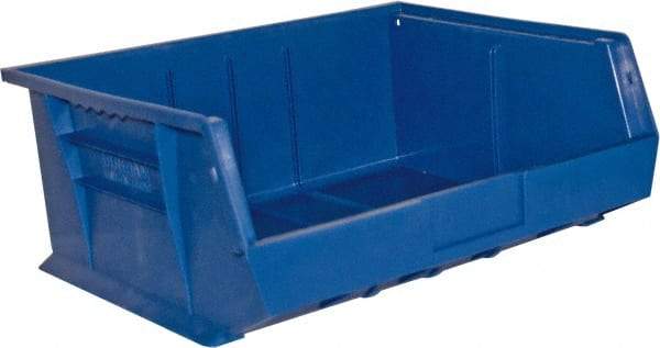 Durham - 14-5/8" Deep, Blue Plastic Hang and Stack Bins - 7" High x 16-3/4" Wide x 14-5/8" Long - Makers Industrial Supply