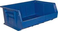 Durham - 14-5/8" Deep, Blue Plastic Hang and Stack Bins - 7" High x 16-3/4" Wide x 14-5/8" Long - Makers Industrial Supply