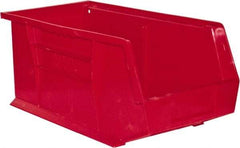 Durham - 14-5/8" Deep, Red Plastic Hang and Stack Bins - 7" High x 8-1/4" Wide x 14-5/8" Long - Makers Industrial Supply