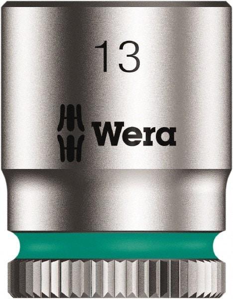 Wera - 1/4" Drive, Shallow Socket - 6 Points, 17/24" OAL - Makers Industrial Supply