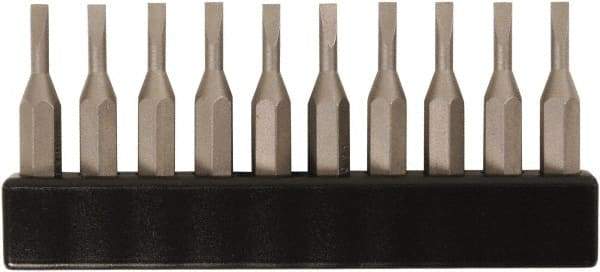 Wiha - 3mm Blade, 5/32" Drive Slotted Screwdriver Bit - 1-7/64" OAL - Makers Industrial Supply