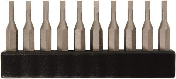 Wiha - 2.5mm Blade, 5/32" Drive Slotted Screwdriver Bit - 1-7/64" OAL - Makers Industrial Supply