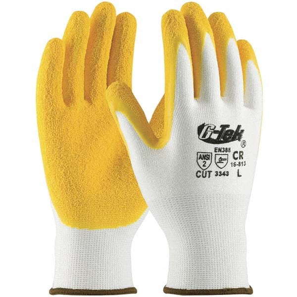 PIP - Size L, ANSI Cut Lvl A2, Puncture Lvl 3, Abrasion Lvl 3, Latex Coated PolyKor Cut Resistant Gloves - Makers Industrial Supply