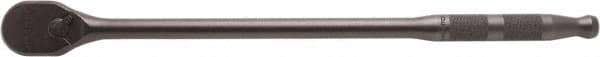 Proto - 1/2" Drive Pear Head Ratchet - Black Oxide Finish, 18" OAL, 90 Gear Teeth, Long Handle, Reversible Head - Makers Industrial Supply