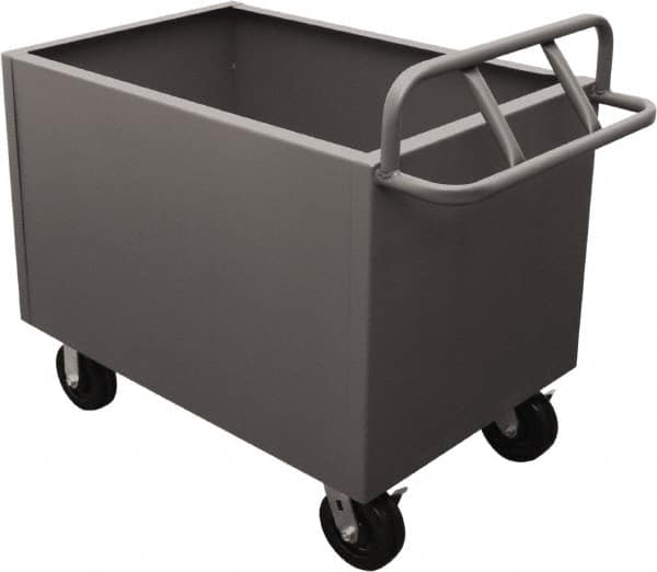 Durham - 2,000 Lb Load Capacity, Steel Box Truck - 48" Wide x 24" Long x 29-1/2" High, Gray - Makers Industrial Supply