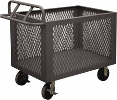 Durham - 2,000 Lb Load Capacity, Steel Box Truck - 48" Wide x 24" Long x 29-1/2" High, Gray - Makers Industrial Supply