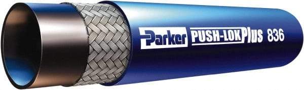 Parker - 3/8" ID x 0.63" OD CTL Push-on Air Hose - 400 Working psi, -55 to 302°F, Blue - Makers Industrial Supply