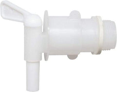 Detco - 3/4" NPT Plastic Rigid Drum Faucet - No Arrester, Manual Closing, 3" Long Extension - Makers Industrial Supply