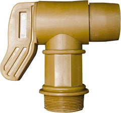 Detco - 2" NPT Plastic Rigid Drum Faucet - No Arrester, Manual Closing, 5" Long Extension - Makers Industrial Supply