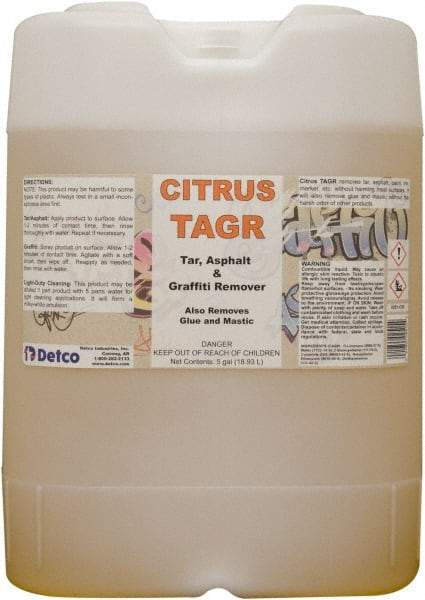 Detco - 5 Gal Drum Graffiti/Vandal Mark Remover - VOC Content g/L 533, Removes Graffiti - Makers Industrial Supply