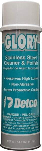 Detco - 20 fl oz Aerosol Stainless Steel Cleaner & Polish - Lemon Scented, Aerosol Can Container - Makers Industrial Supply