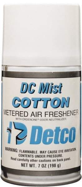 Detco - 7 oz Air Freshener Dispenser Refill - Cotton, Compatible with EQD004 - Makers Industrial Supply