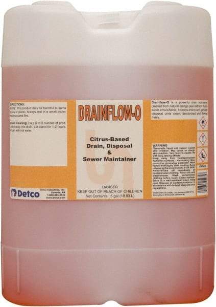 Detco - 5 Gal Liquid Drain Cleaner - Citrus Scent, Drum - Makers Industrial Supply